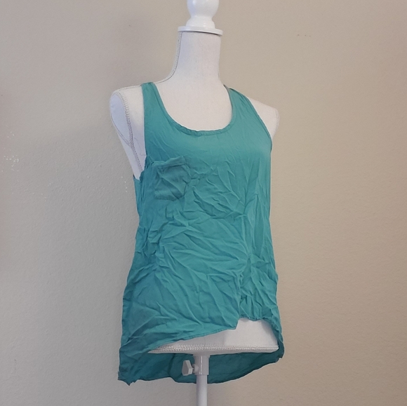Mine teal hi lo tank top - Picture 1 of 4